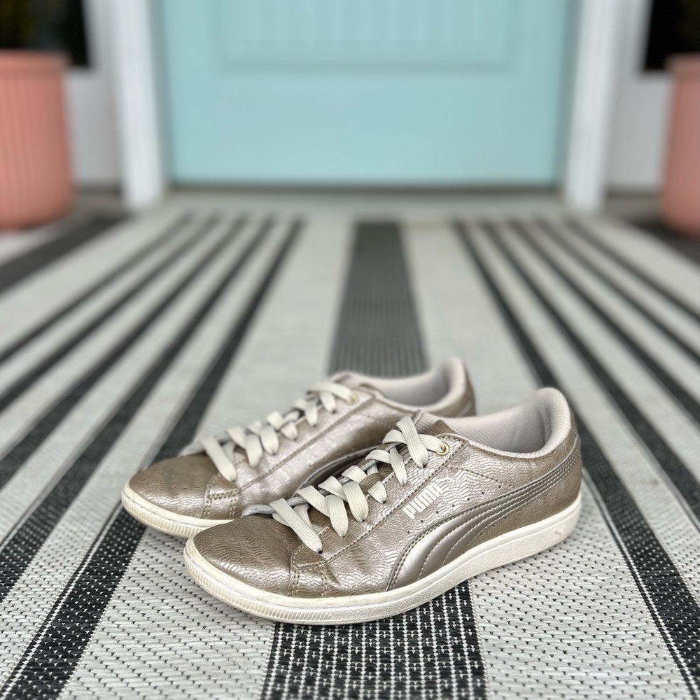 Puma Shoes Womens Size 6 Metallic Gold/Silver